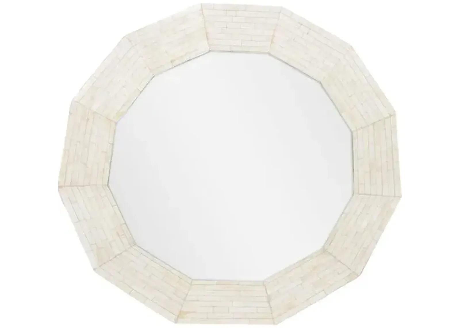 Ares Round Wall Mirror - Natural Bone - Regina Andrew