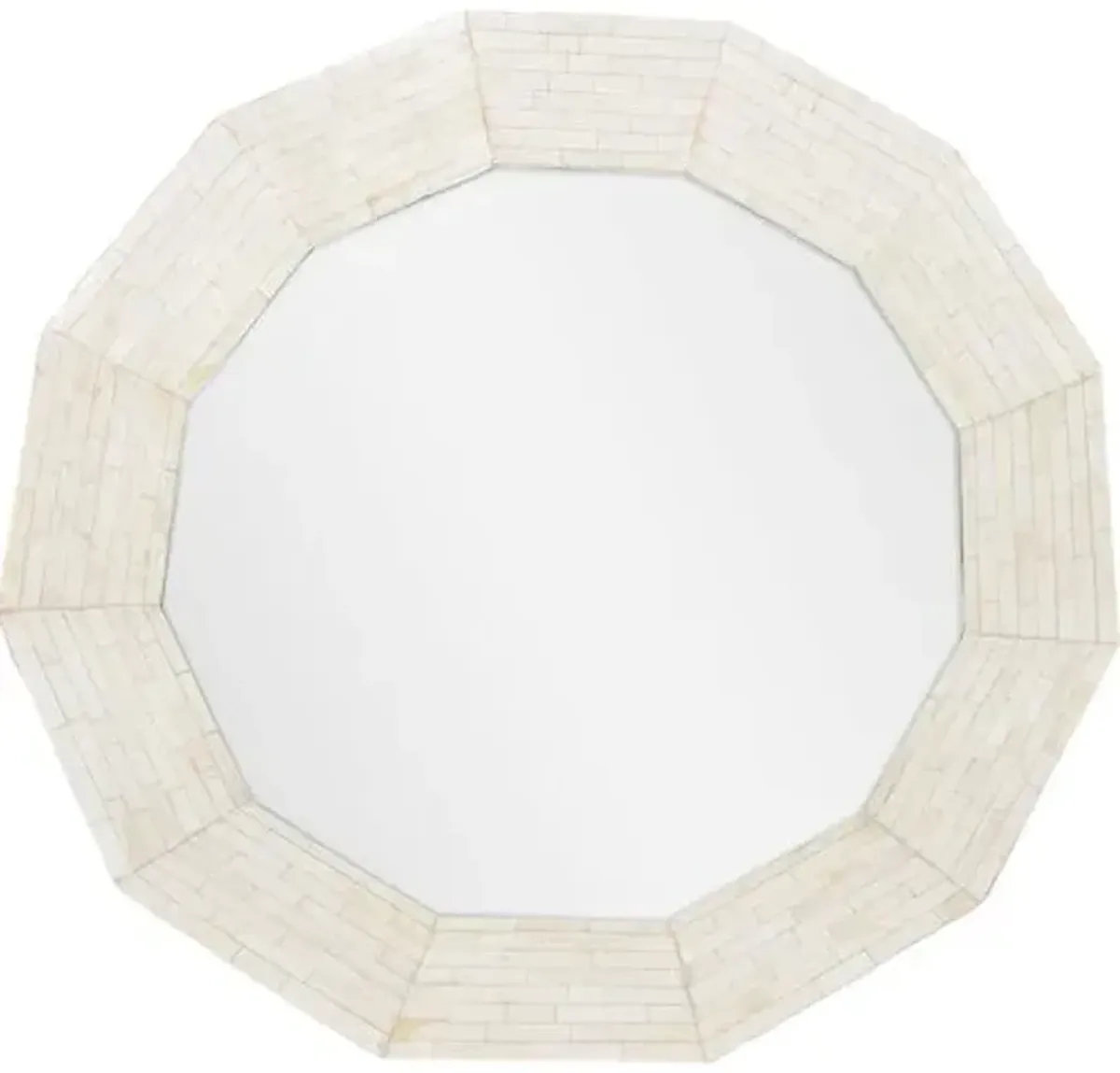 Ares Round Wall Mirror - Natural Bone - Regina Andrew