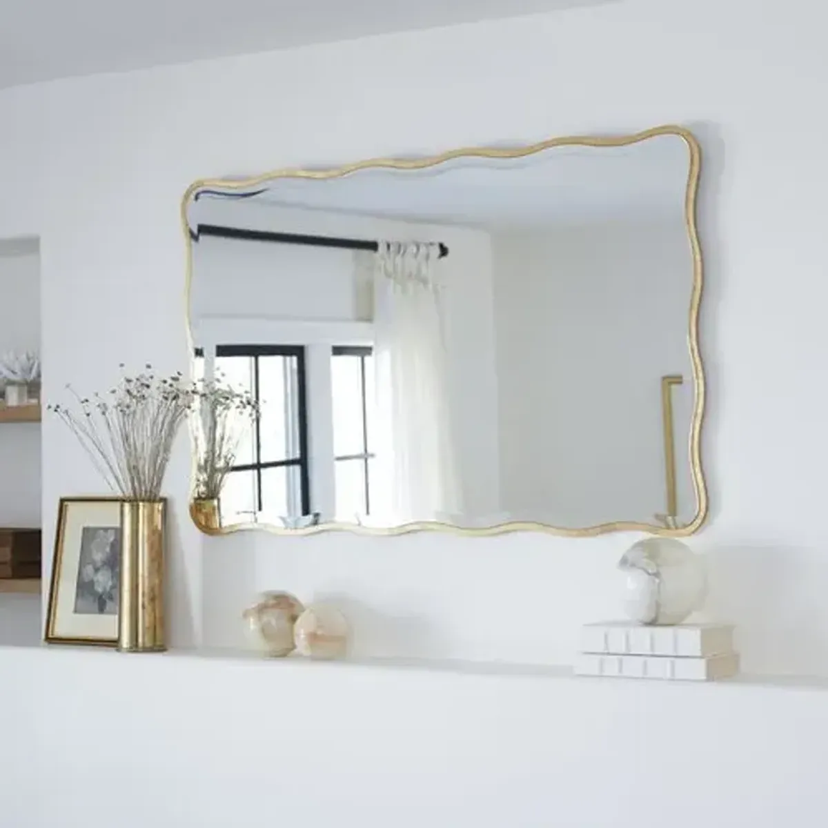 Candice Rectangular Wall Mirror - Gold Leaf - Regina Andrew