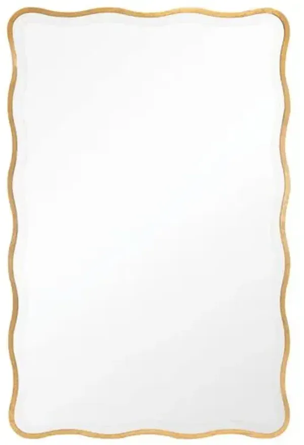 Candice Rectangular Wall Mirror - Gold Leaf - Regina Andrew