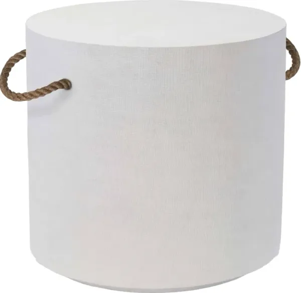 Aegean Round Side Table, White