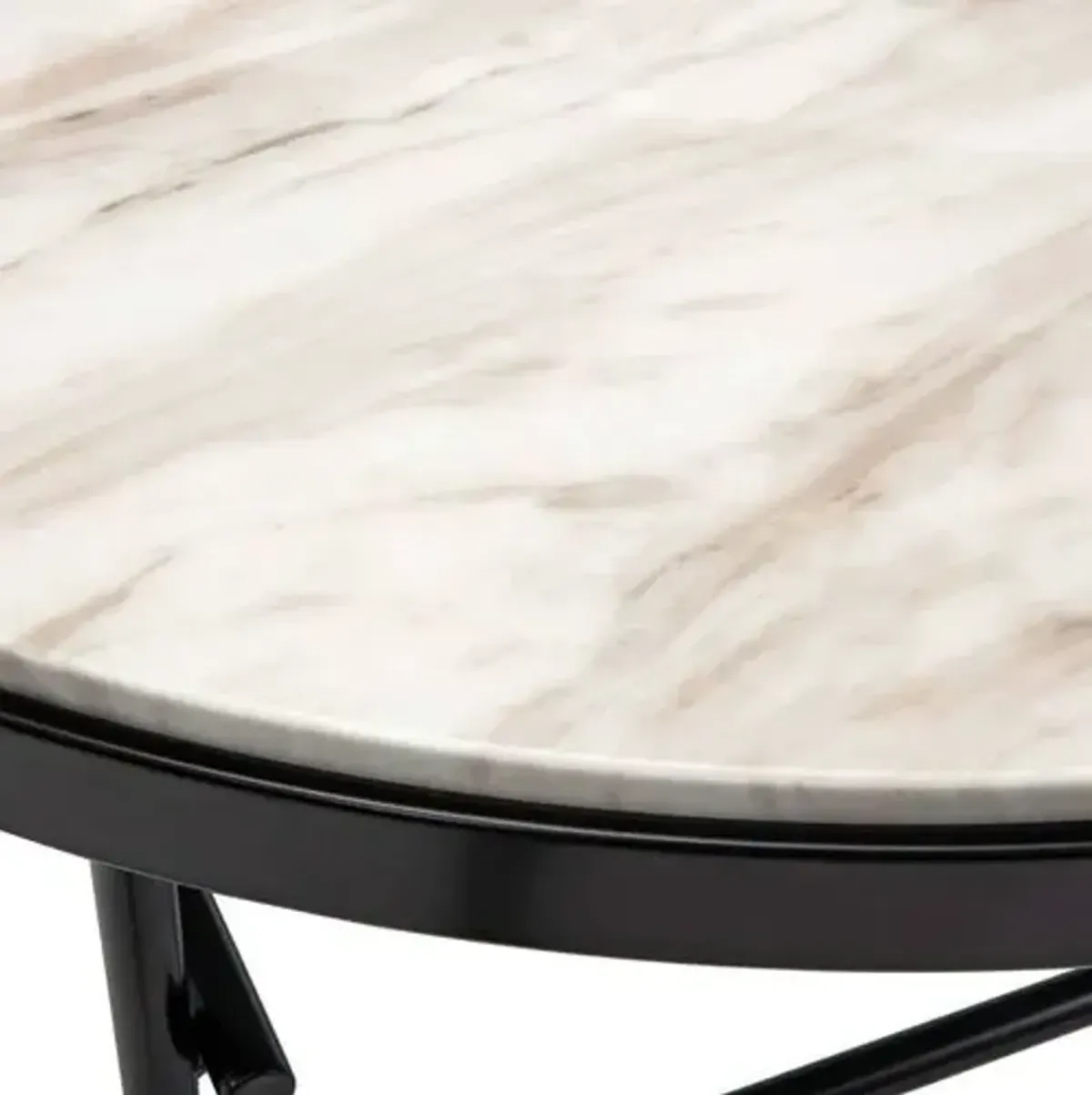 Cesario Marble Coffee Table - Black - Regina Andrew