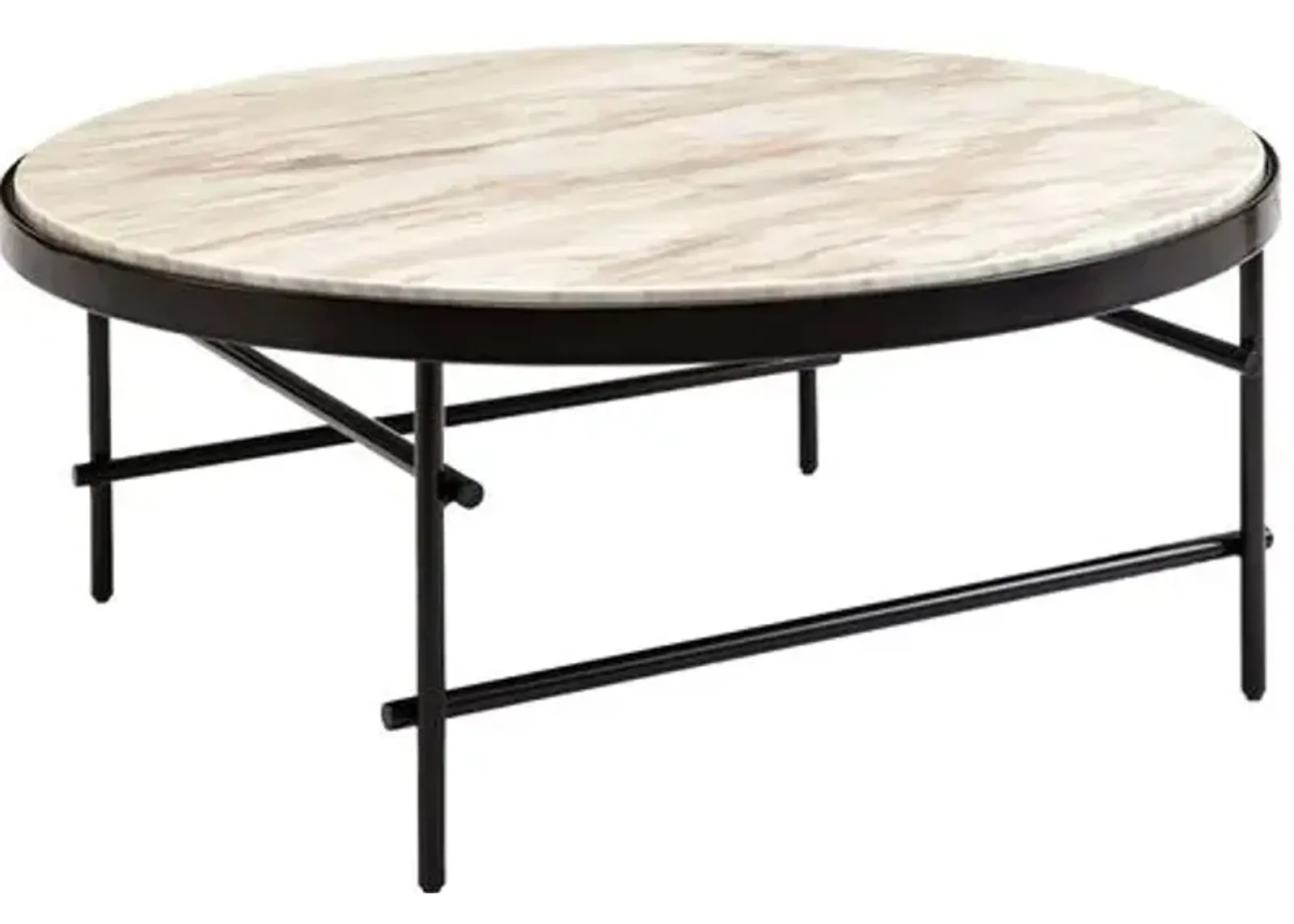 Cesario Marble Coffee Table - Black - Regina Andrew