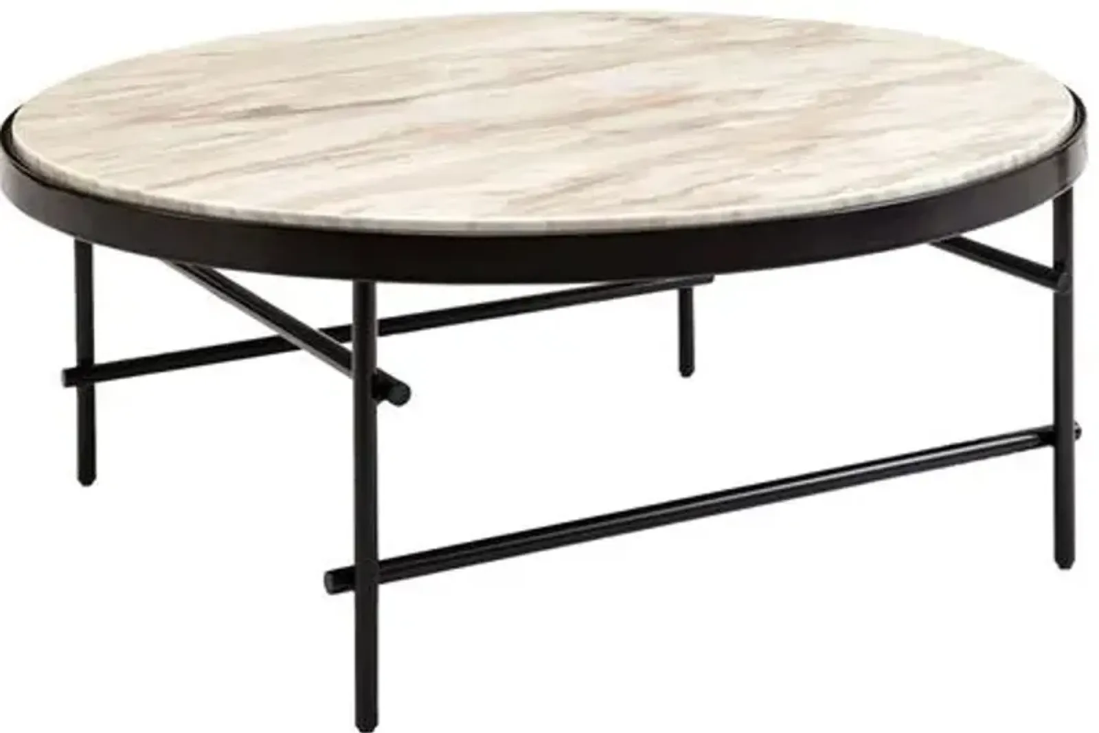 Cesario Marble Coffee Table - Black - Regina Andrew