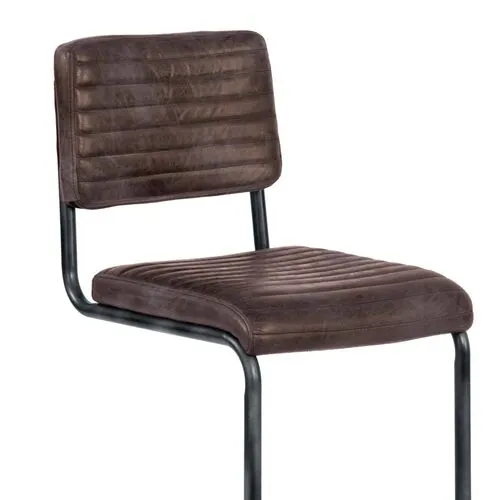 Dylan Set of 2 Leather Barstools - Distressed Whiskey - Regina Andrew - Brown