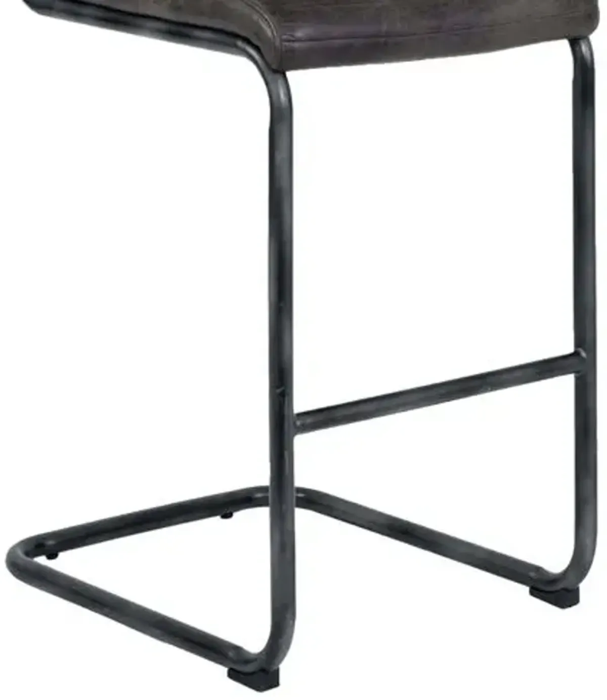 Dylan Set of 2 Leather Barstools - Ebony - Regina Andrew - Black