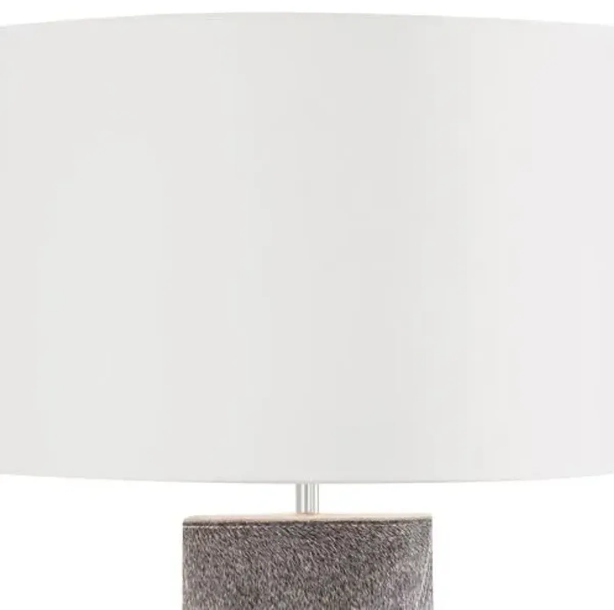 Andres Column Table Lamp - Gray Hair-On-Hide - Regina Andrew