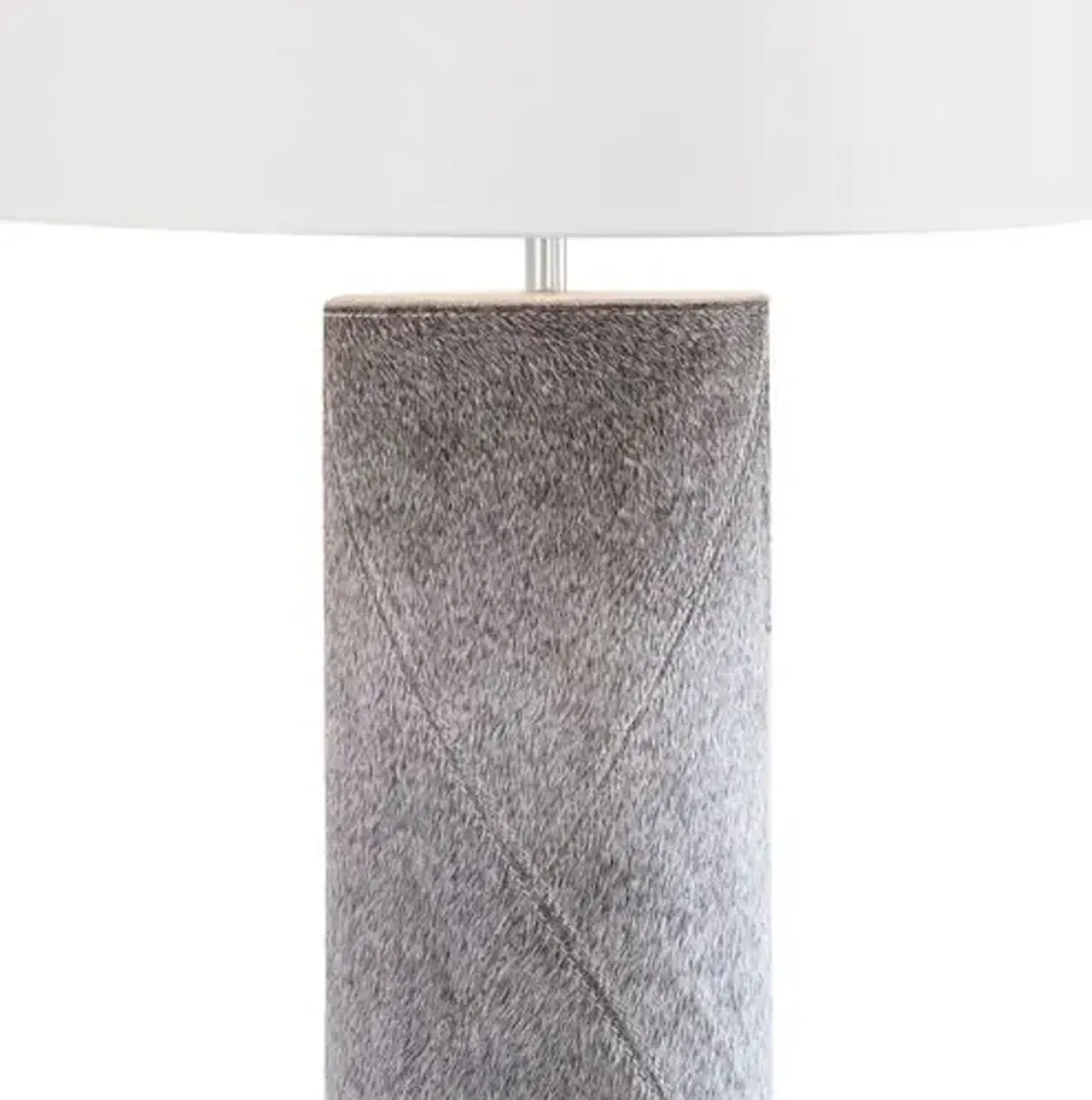 Andres Column Table Lamp - Gray Hair-On-Hide - Regina Andrew