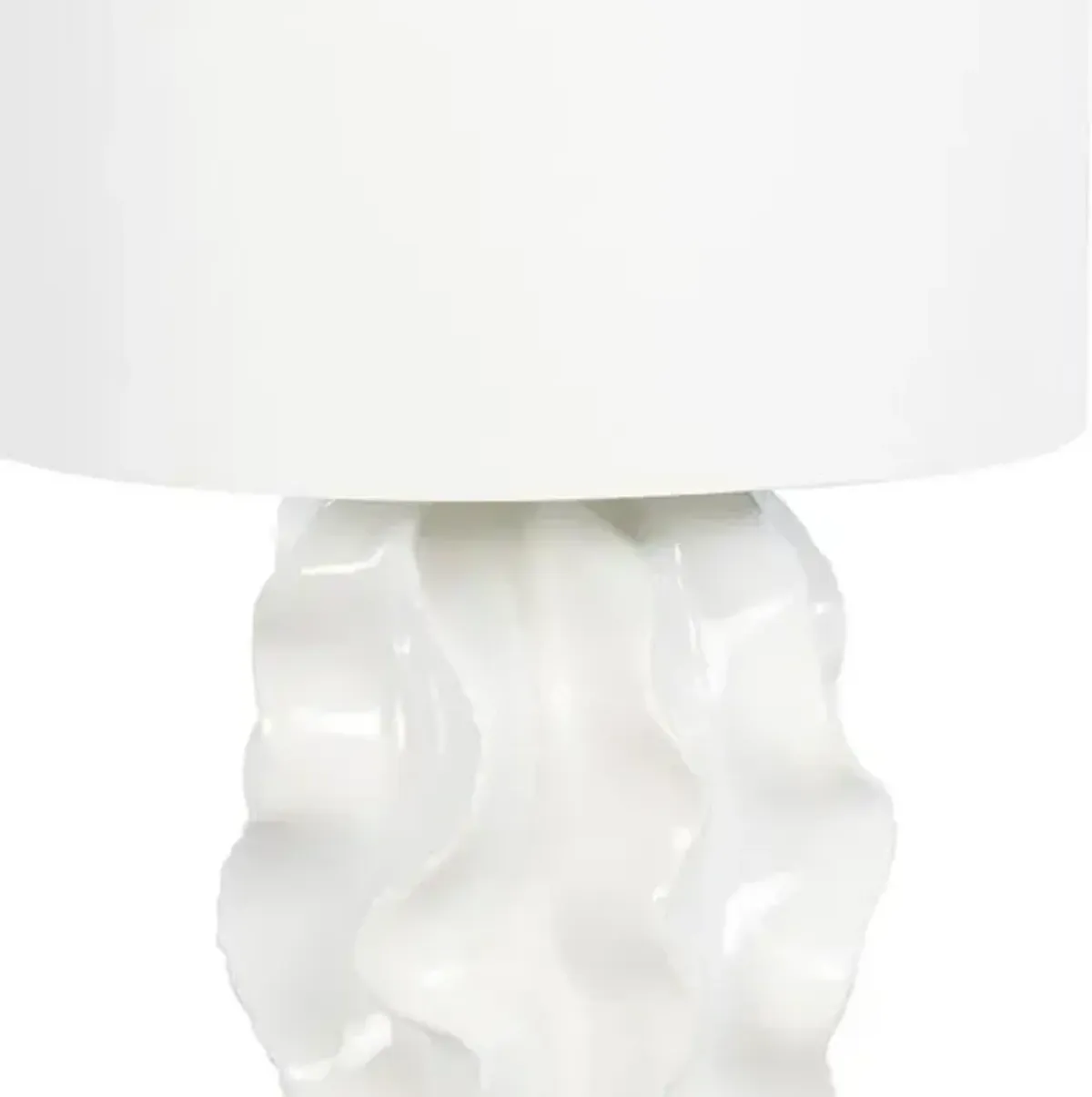 White Sands Ceramic Table Lamp - White/Clear - Regina Andrew