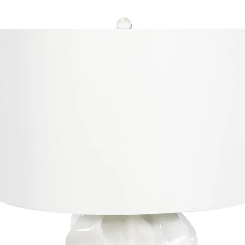 White Sands Ceramic Table Lamp - White/Clear - Regina Andrew