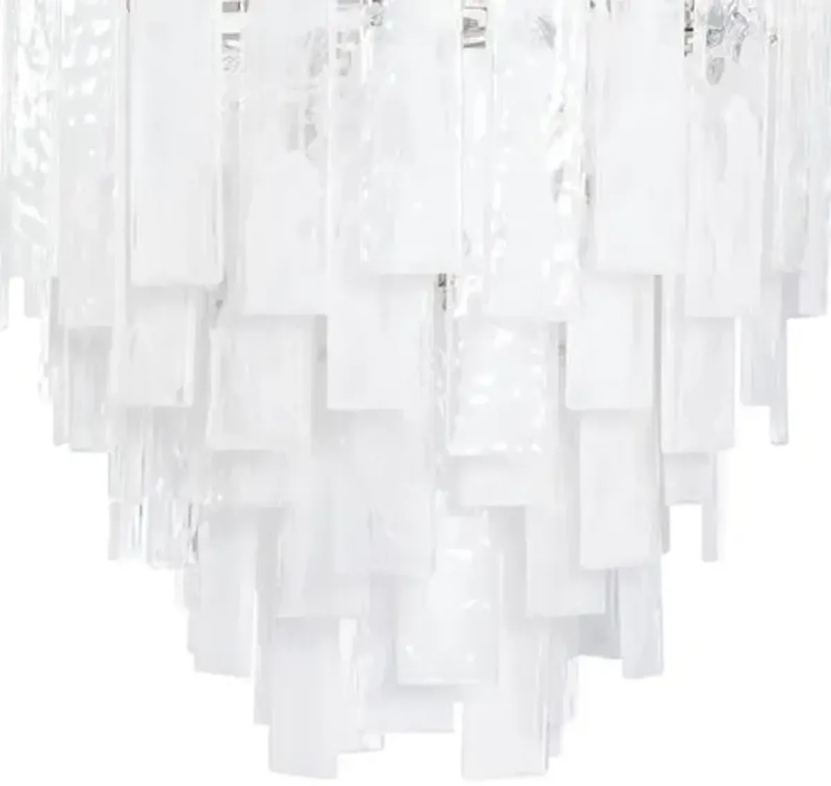 Glacier Glass Chandelier,Polished Nickel - Regina Andrew - Silver