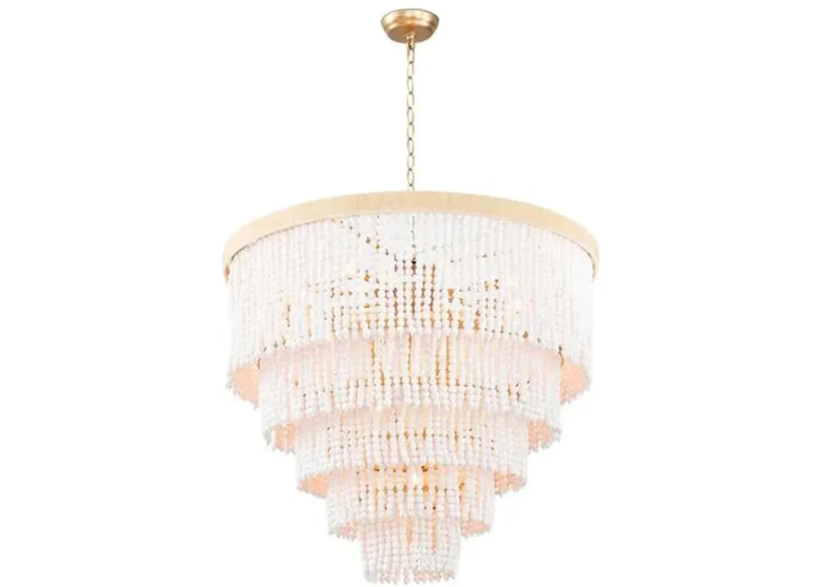 Coastal Living Waterfall Beaded Chandelier - White - Regina Andrew