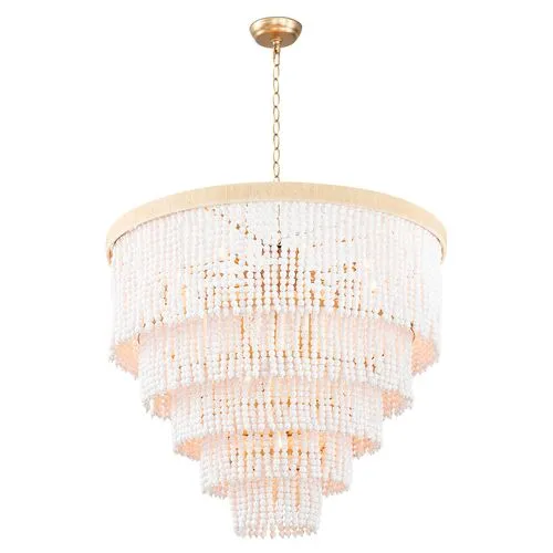 Coastal Living Waterfall Beaded Chandelier - White - Regina Andrew