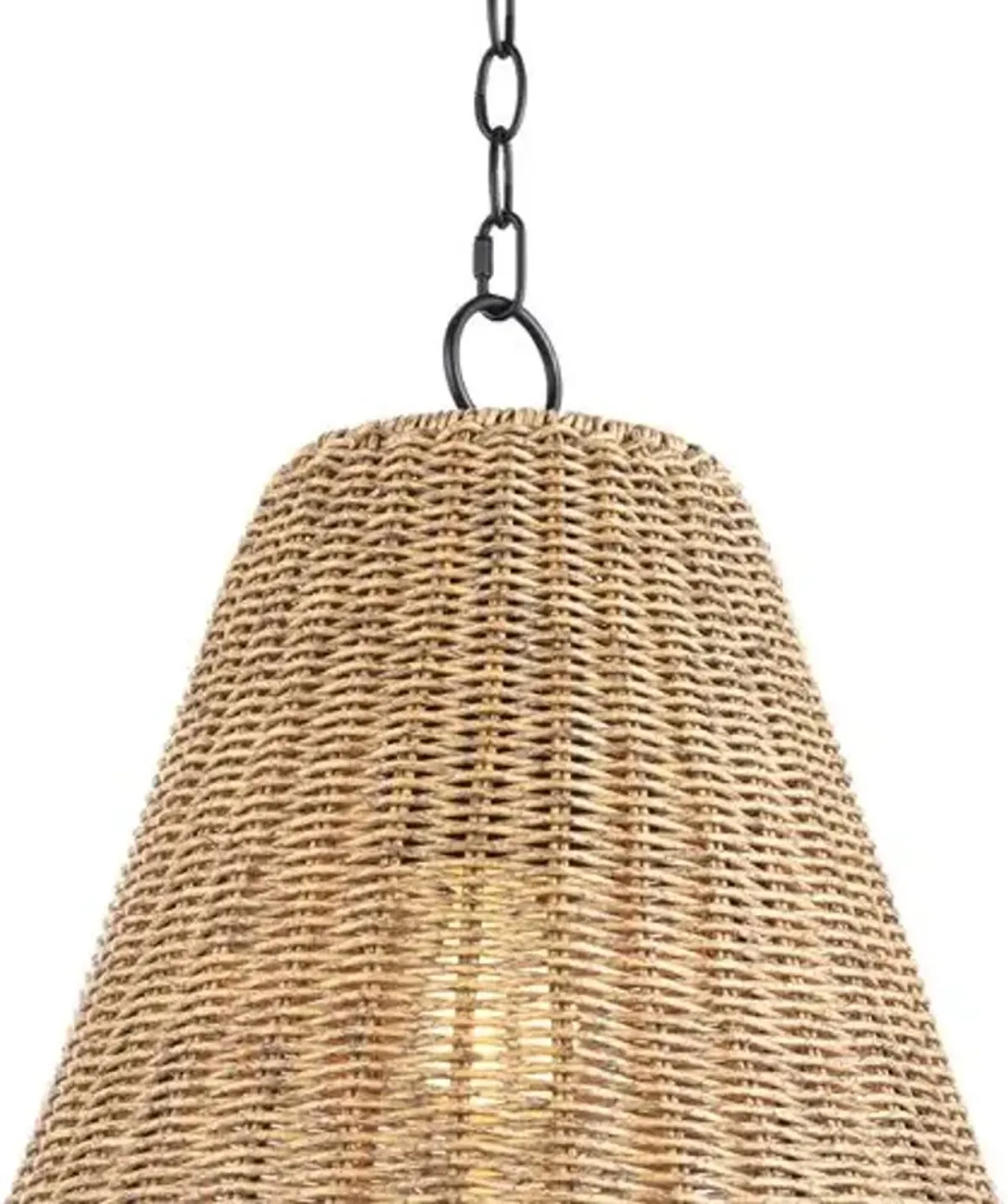 Coastal Living Summer Indoor/Outdoor Pendant - Weathered Natural Rattan - Regina Andrew - Beige