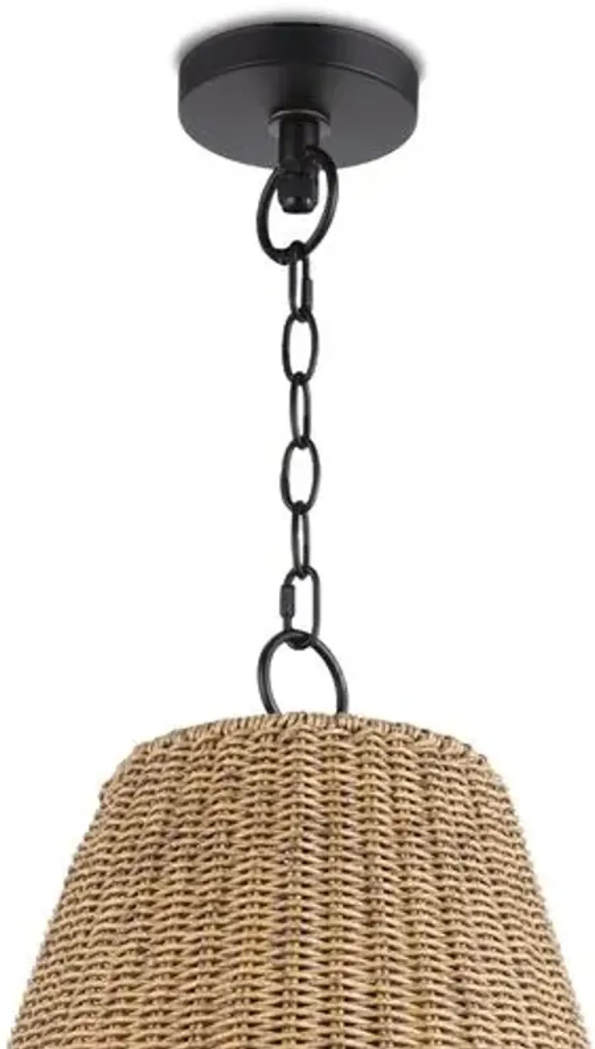 Coastal Living Summer Indoor/Outdoor Pendant - Weathered Natural Rattan - Regina Andrew - Beige