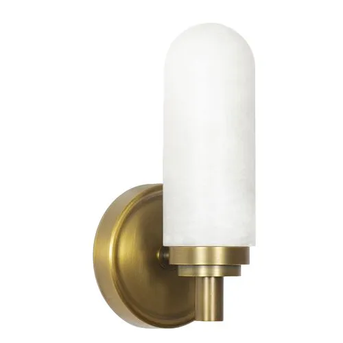 Salon Single Alabaster Wall Sconce - Regina Andrew - Gold