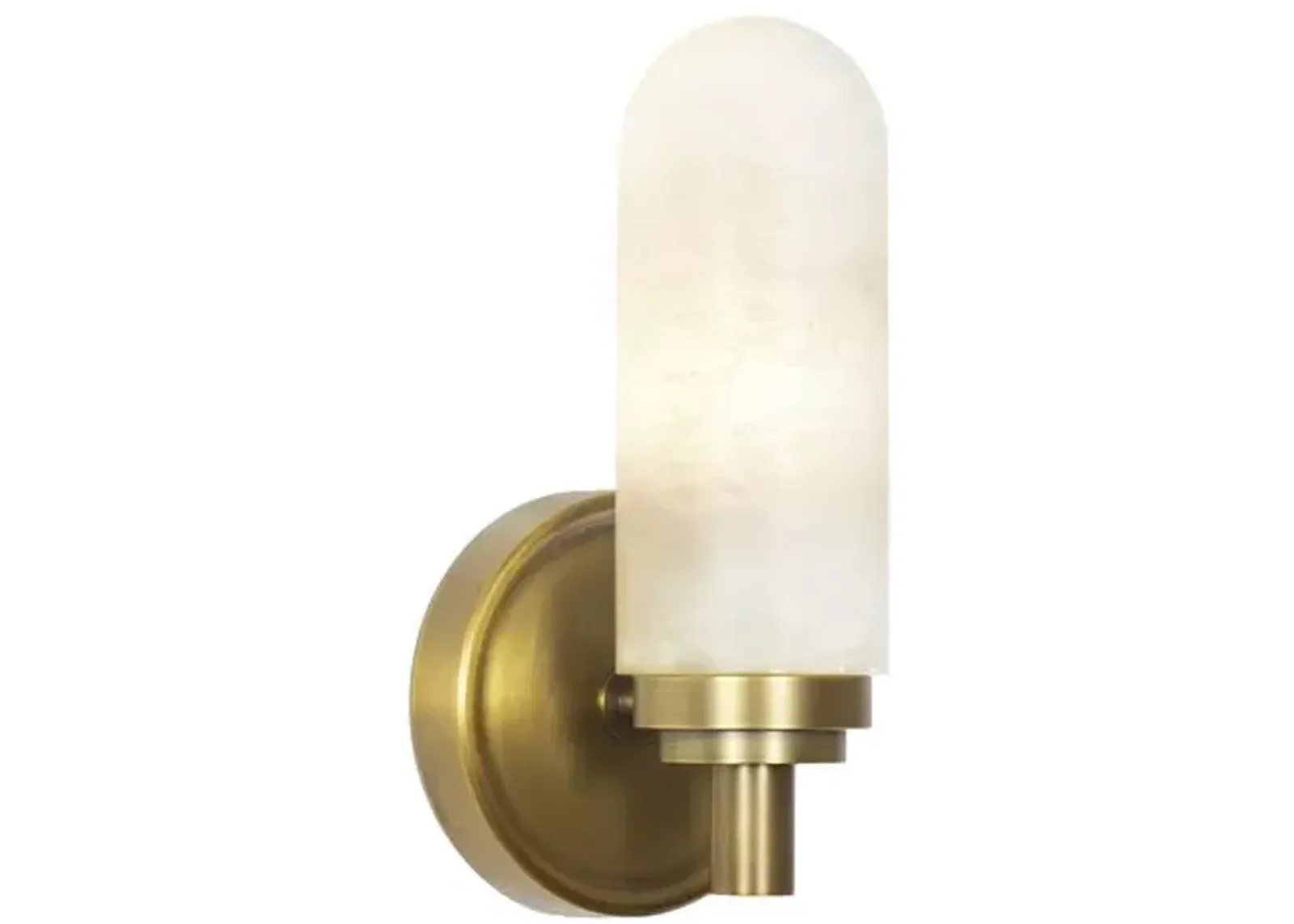 Salon Single Alabaster Wall Sconce - Regina Andrew - Gold