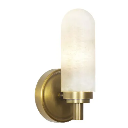 Salon Single Alabaster Wall Sconce - Regina Andrew - Gold