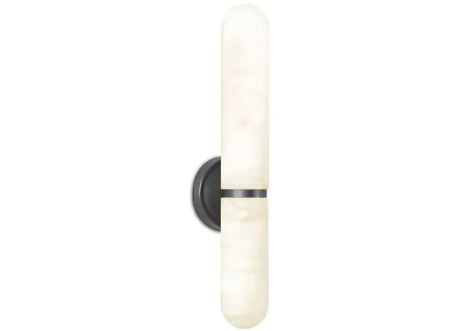 Salon Large Alabaster Wall Sconce - Regina Andrew - Black