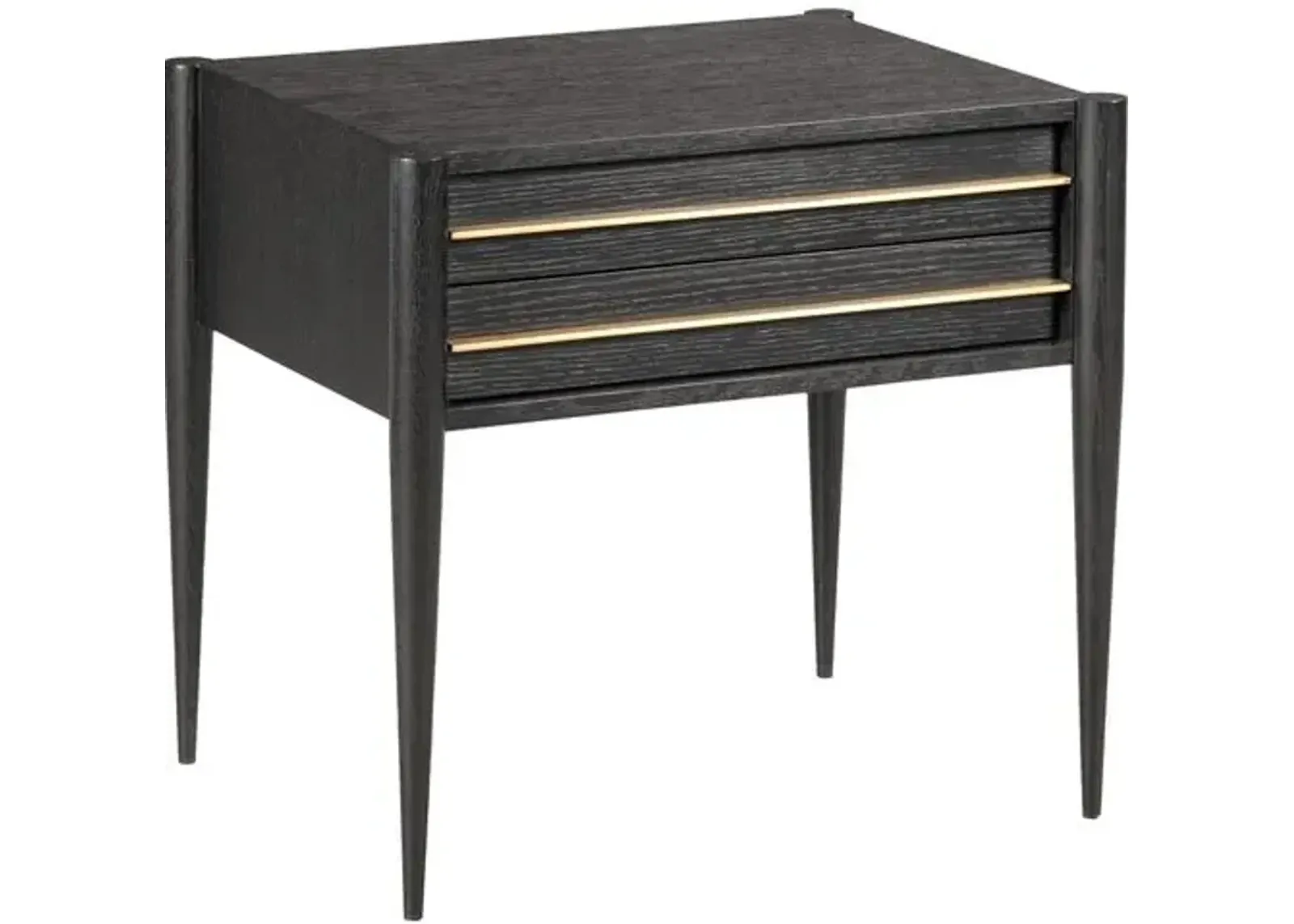 Archer Bedside Table - Black/Brass