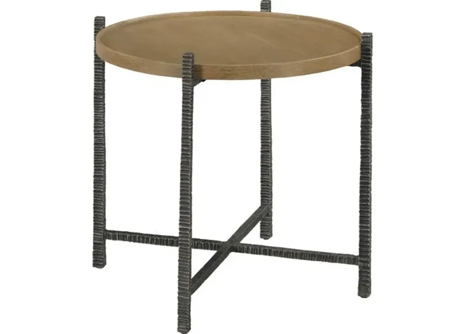 Gunner Side Table - Natural/Black - Brown