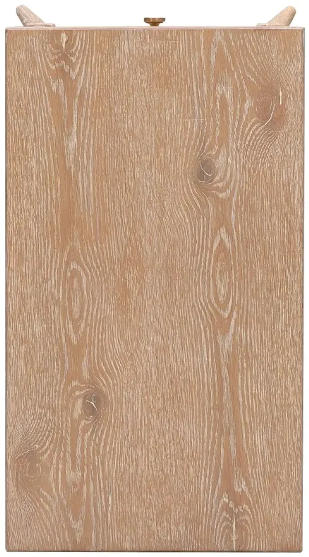 Samantha Drink Table - Natural Limewash/Brass - Brown