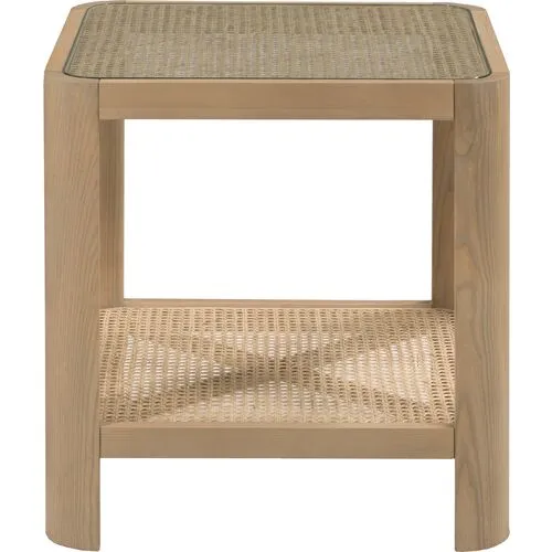 Heidi Cane Side Table - Natural - Brown