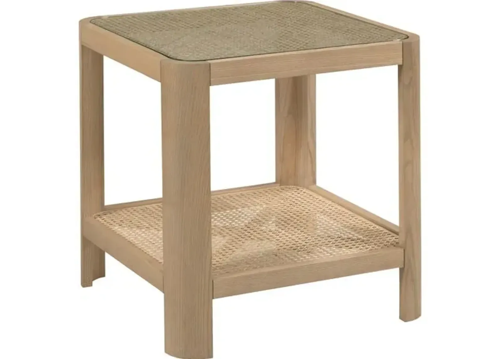 Heidi Cane Side Table - Natural - Brown