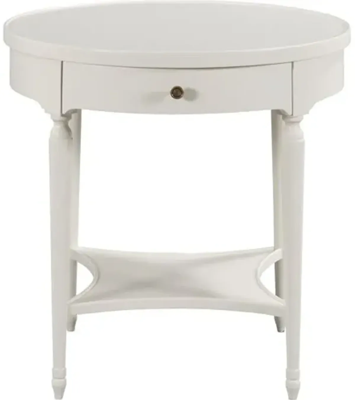 Victoria Side Table - White Dove/Brass