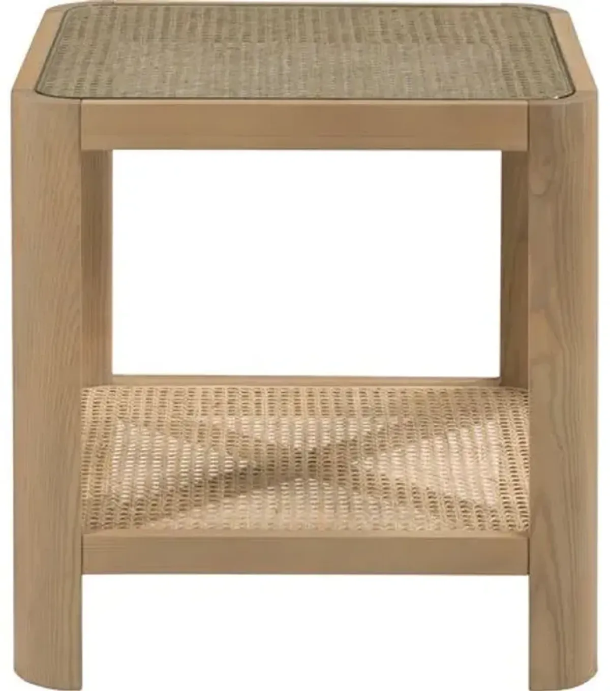 Heidi Cane Drink Table - Natural - Brown