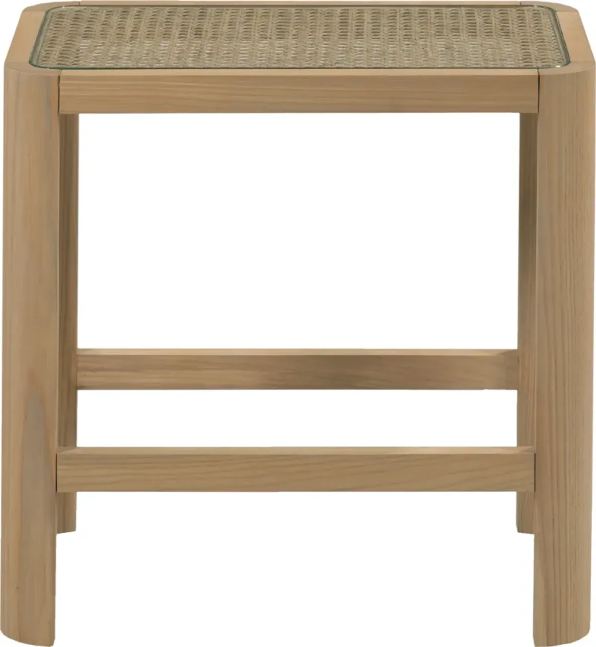 Heidi Cane Drink Table - Natural - Brown