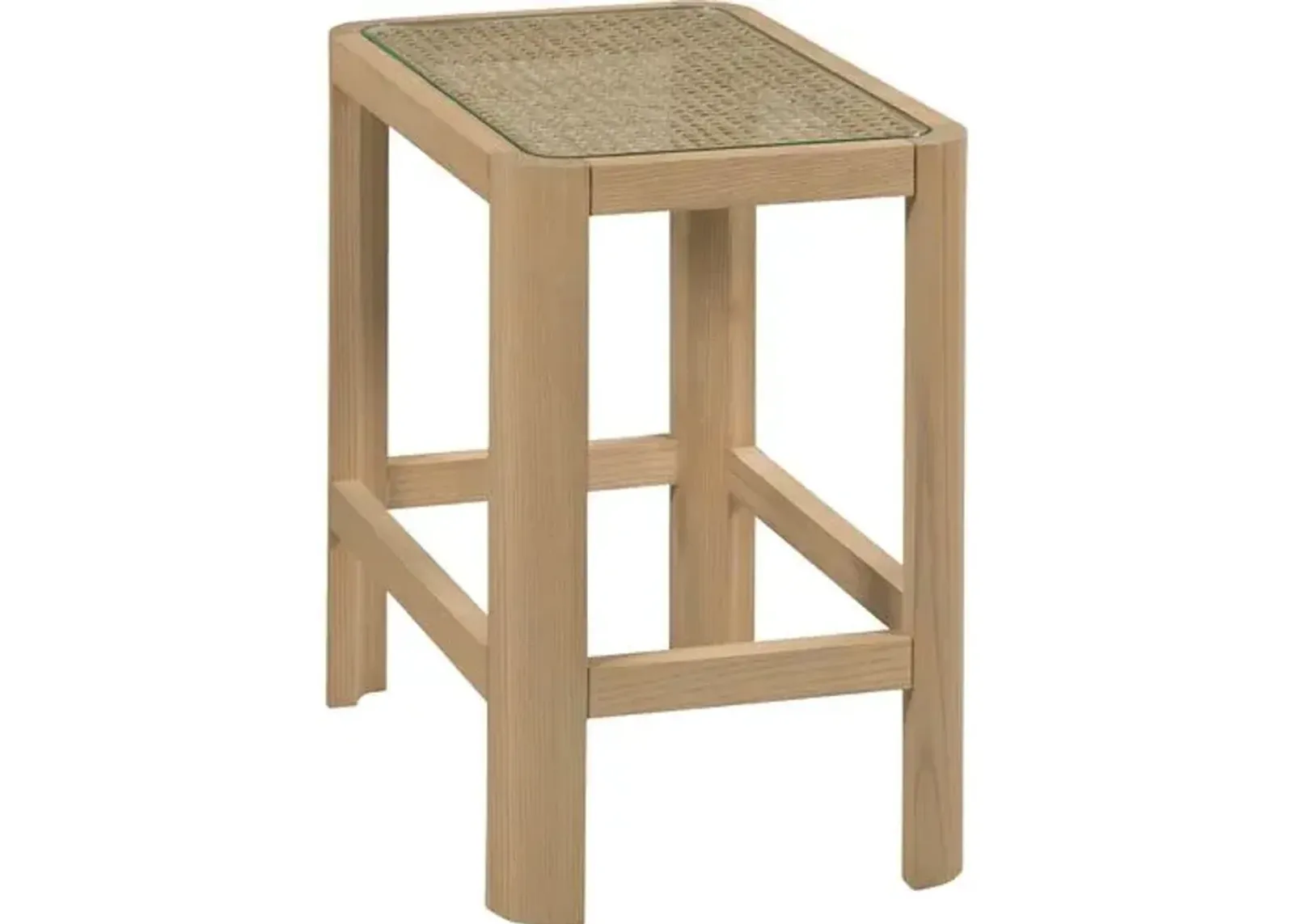 Heidi Cane Drink Table - Natural - Brown