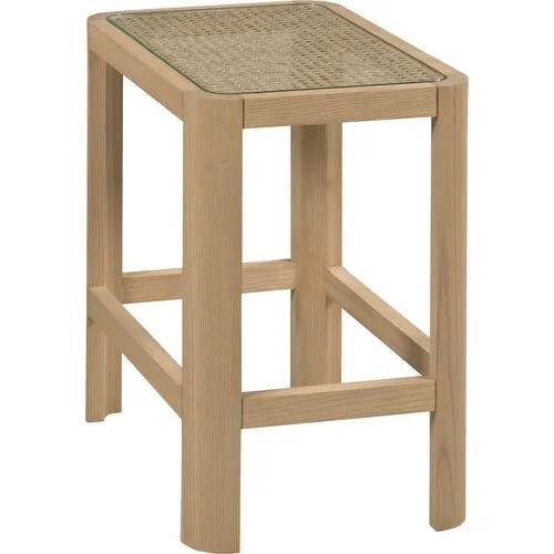 Heidi Cane Drink Table - Natural - Brown