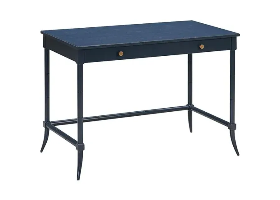 Constance Writing Table - Navy/Brass - Blue