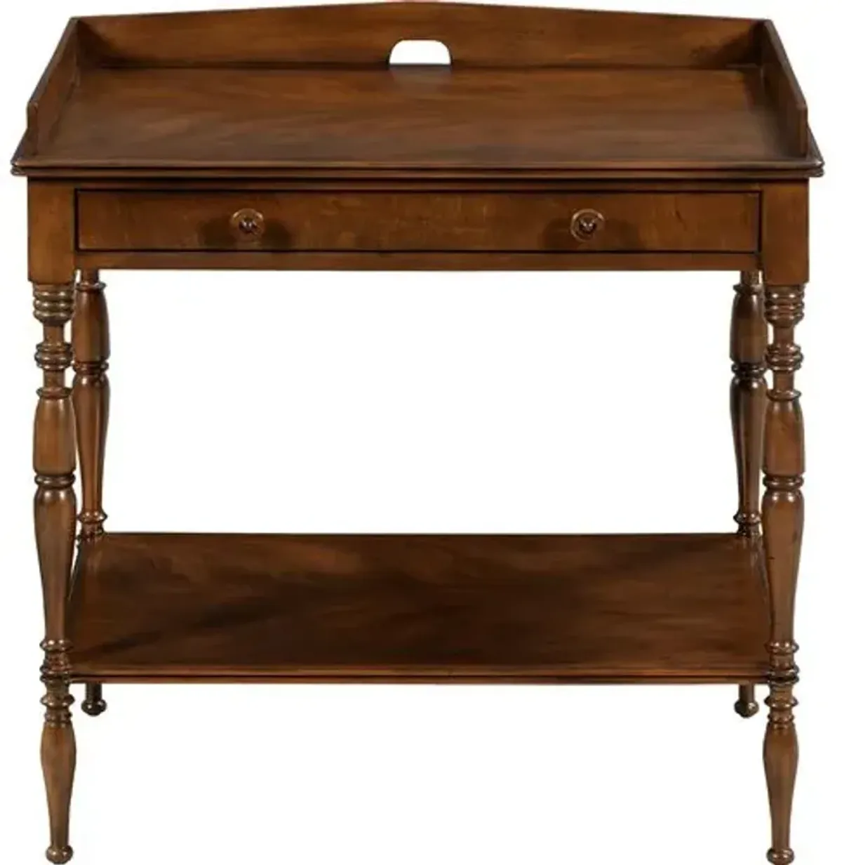 Liam Cupping Console Table - Walnut - Brown