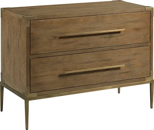 Bentley Bedroom Chest, Natural Antique/Brass