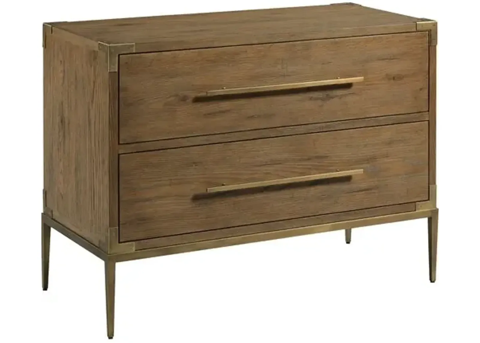 Bentley Bedroom Chest - Natural Antique/Brass - Brown