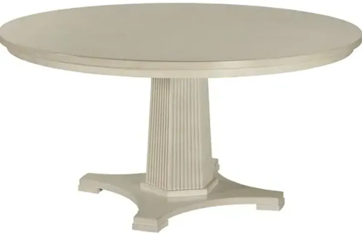 Hilton Round Pedestal Dining Table - Whitewash