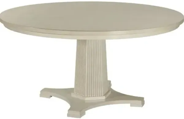 Liam Round Pedestal Dining Table - Whitewash
