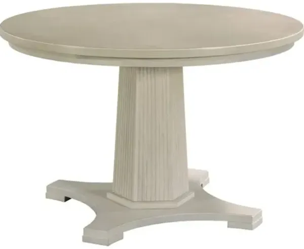 Liam Round Pedestal Dining Table - Whitewash