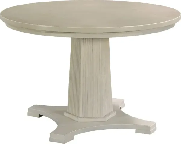 Liam Round Pedestal Dining Table, Whitewash