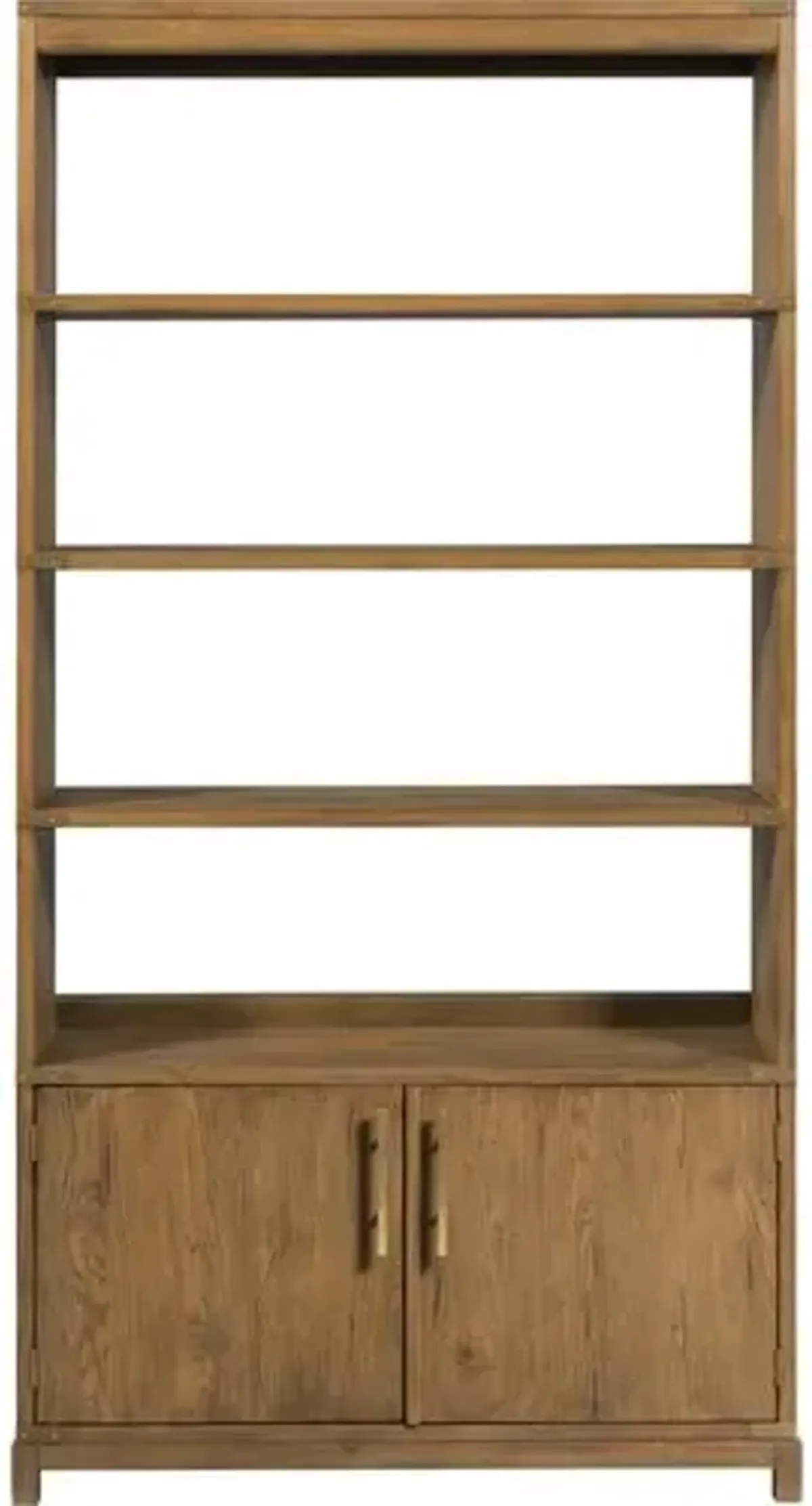 Bentley Bookcase - Natural Antique/Brass - Brown