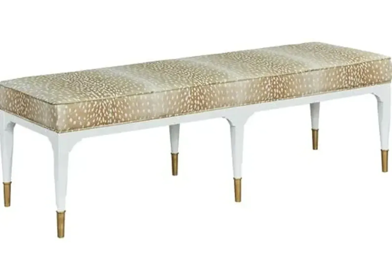 Noel Bench - Alabaster/Natural Fawn - White