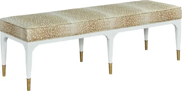 Noel Bench, Alabaster/Natural Fawn