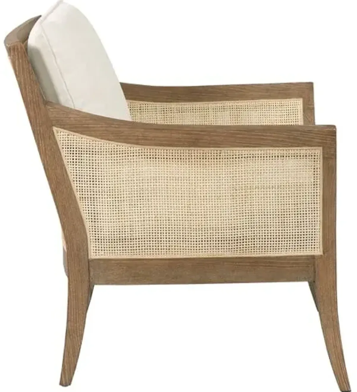 Waylen Cane Lounge Chair - Vintage Natural/White