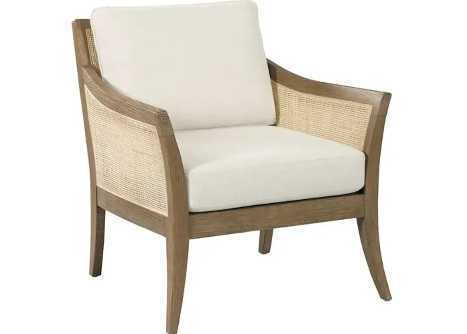 Waylen Cane Lounge Chair - Vintage Natural/White