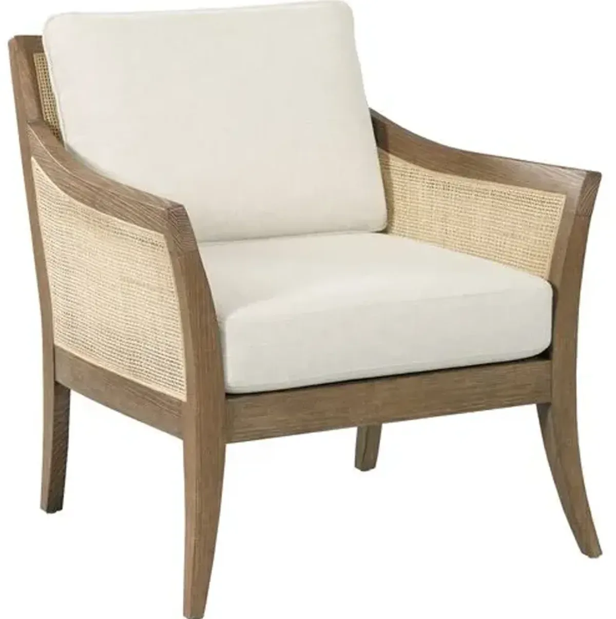 Waylen Cane Lounge Chair - Vintage Natural/White