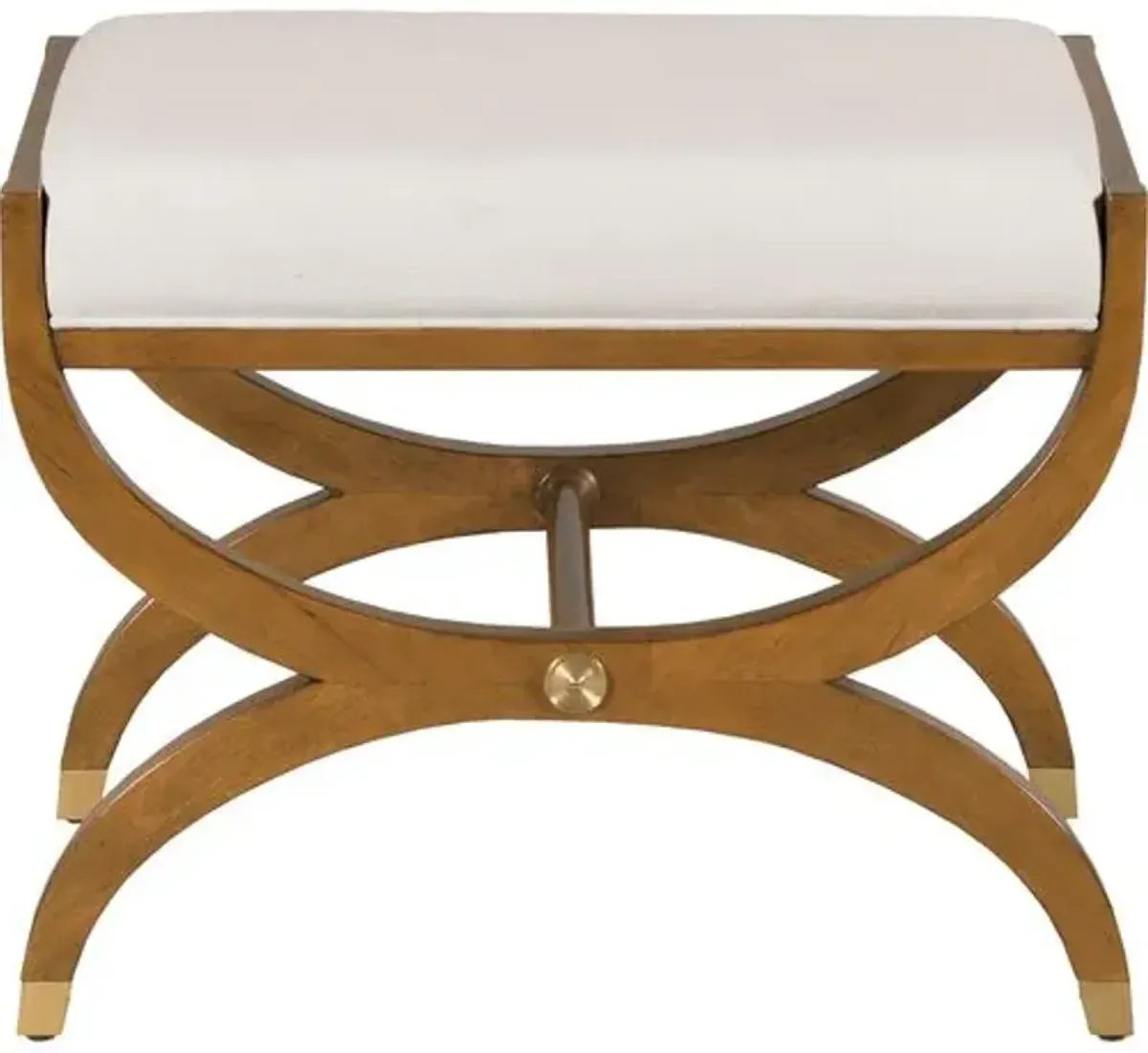 Noel Bench/Ottoman - Hazelnut/White - Brown