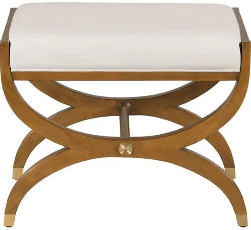 Noel Bench/Ottoman - Hazelnut/White - Brown