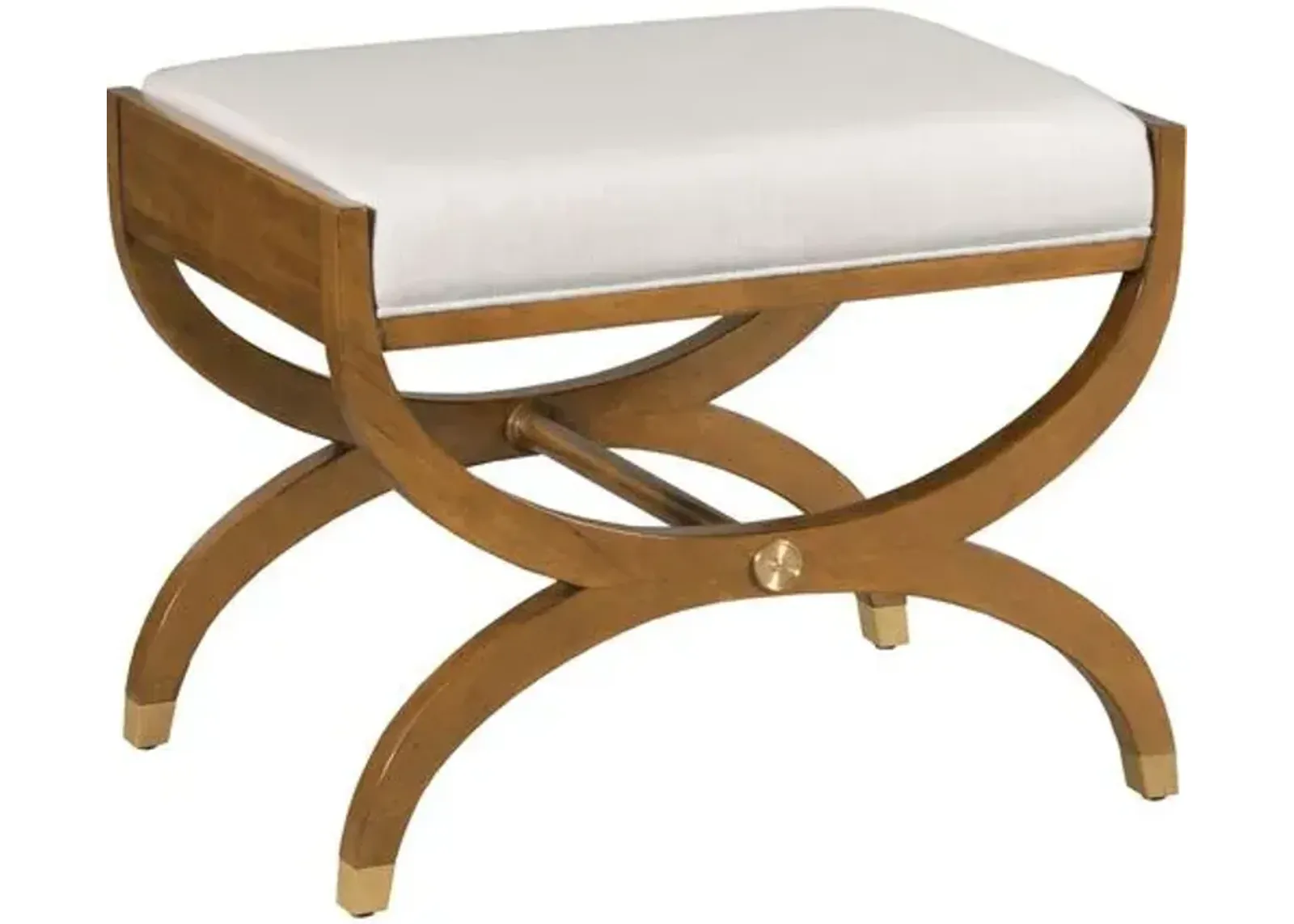 Noel Bench/Ottoman - Hazelnut/White - Brown